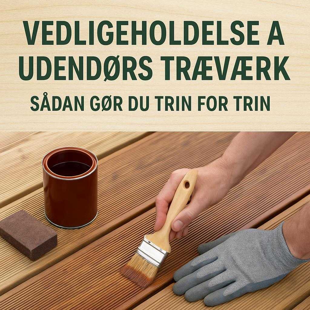 Vedligeholdelse af udendørs træværk – sådan gør du trin for trin