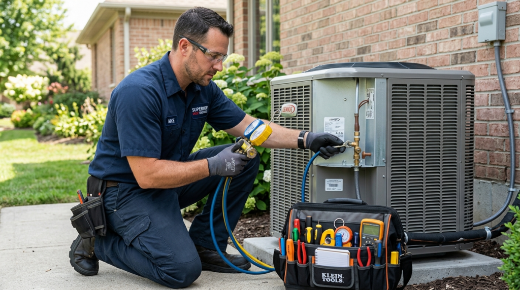 Close-up of skilled tradesman performing routine home mainte