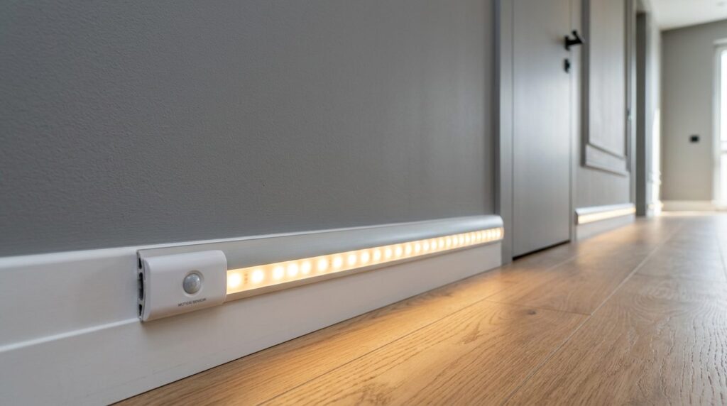 Close-up professional stock photo of flexible LED strip ligh